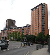 Parte de las residencias de estudiantes de Lakeside.  