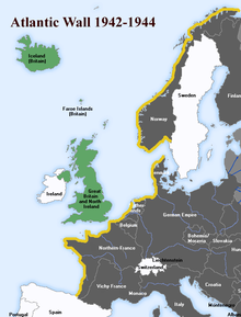 Mapa Atlantického valu