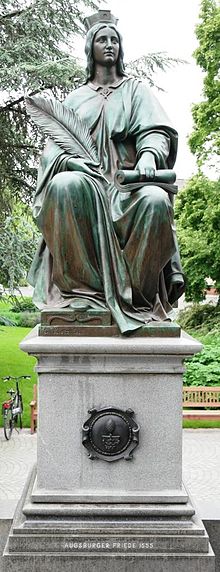 Allegory of the Peace of Augsburg 1555, part of the Luther Monument in Worms