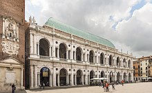 The Basilica Palladiana in Vicenza by Andrea Palladio. Renaissance architecture transmitted and continued classical principles of antiquity.