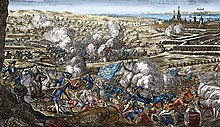 Copper engraving of the Battle of Helsingborg