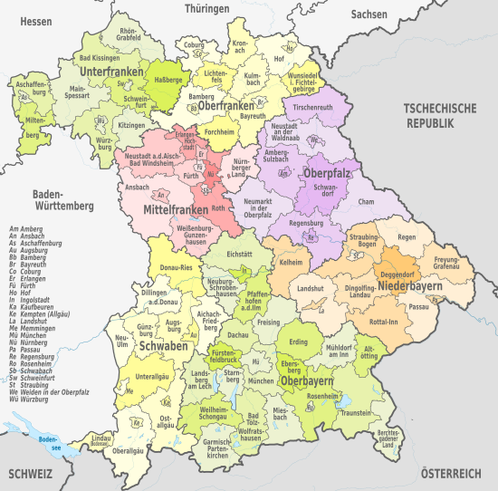 Imágenes principales Counties and independent cities in Bavaria