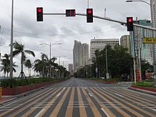 Udsigt over Roxas Boulevard fra selve vejen.