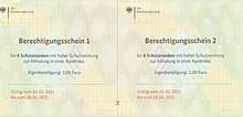 Certificates proving eligibility under the Coronavirus Protective Masks Ordinance (SchutzmV).