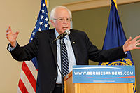 Sanders num evento de campanha em Manchester, New Hampshire, Outubro de 2015