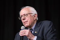 Sanders a falar no liceu em Des Moines, Iowa, Janeiro 2016