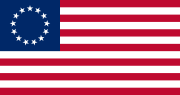 La bandera de los Estados Unidos durante la Revolución Americana  