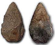 To sider af en håndøkse af sten: Spanien 350kya  