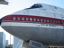 Prototypen af 747, City of Everett, på Museum of Flight i Seattle, Washington.  