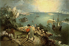Krajina s Ikarovým pádem (asi 1558)  