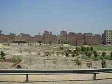 Anonymous architecture on the outskirts of Cairo