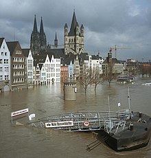 High water, April 1983; gauge: 9.65 m above level 0