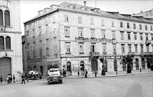 German troops entering Split with armoured reconnaissance vehicles at the corner of Corso Guglielmo Marconi / Riva A Hitler in September 1943.