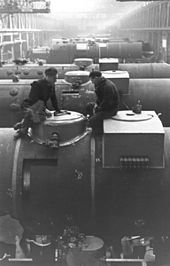 French forced laborers in the construction of wartime class 52 locomotives