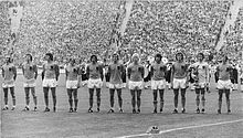 The Dutch national team before the final of the 1974 World Cup