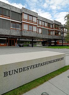 The judges' building of the Federal Constitutional Court in the Karlsruhe castle district (occupied 1969)