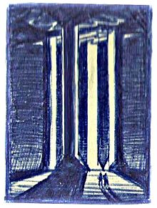 Parsifal, Akt 1. Scenografia Arnaldo dell'Ira ok. 1930 r.