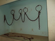 Während des Sklavenhandels in Badagry, Nigeria, verwendete Kette