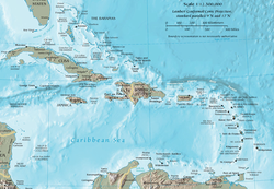 Mapa del Caribe