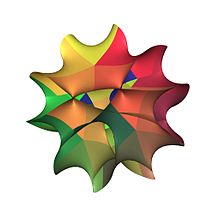 Una rebanada 2D de la variedad quíntica de Calabi-Yau 6D.