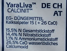 Calcium nitrate with 14,4 % nitrate nitrogen