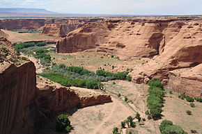 Bagian dari Canyon de Chelly, tempat suci bagi suku Navajo