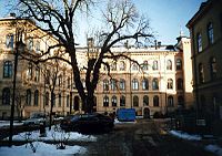 Oryginalne budynki Instytutu Caroline przy ulicy Hantverkargatan w Kungsholmen, Sztokholm