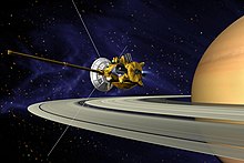 Desenul lui Cassini pe orbită în jurul lui Saturn  