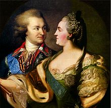 Prince Grigory Potyomkin and Empress Catherine the Great (modern collage)
