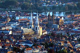 Notre Dame cathedral and Sacre Coeur church, Moulins.