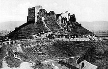 View of the Mariánské Lázn? above Feldioara in Romania (late 19th century), before the renovation and reconstruction 2013-2017.