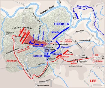 La battaglia di Chancellorsville, la manovra di fianco di Jackson contro Howard