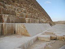 Bottom layer of the original limestone cladding