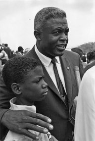 Jackie Robinson and his son at the March