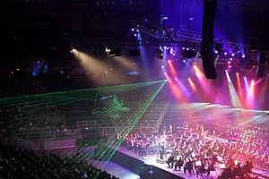 Klassisen musiikin konsertti Rod Laver -areenalla Melbournessa, Australiassa, 2005.  