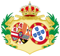 Espanjan kuningattaren Barbaran vaakuna Portugalin Barbaran vaakuna.