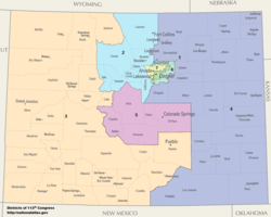 Colorado's kongresdistrikter siden 2013  