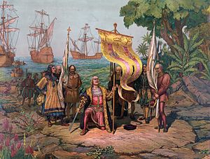 Cristofor Columb a venit în America în fruntea spaniolilor. El a dat numele de "Columbia" la ceea ce astăzi este "America".  