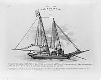 De konfødererede staters kaper Savannah, der havde en marskekontrakt nr. 1, erobret ud for Charleston af den amerikanske brigade Perry i 1861  