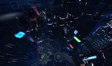 Typical scene in a cyberpunk game