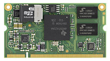 Embedded system on a plug-in card with processor, memory, power supply, and external interfaces