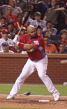 Albert Pujols har vundet prisen tre gange, alle på første base med St. Louis Cardinals.  
