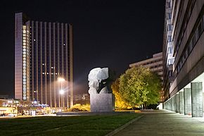 The former Karl Marx Forum with the Karl Marx Monument inaugurated in 1971