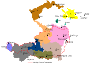 Territory of the Republic of German Austria claimed by the National Assembly (1918-1919)