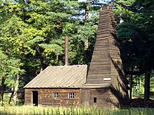 Replica of Drake's well site at the Drake Well Museum in Titusville.
