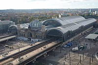 Dresden Hauptbahnhof roof and cupola