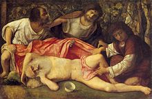 Giovanni Bellini: The drunkenness of Noah; the drunken Noah is discovered by his sons.