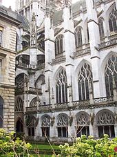 Flamboyant tracery of the abbey church of St. Ouen in Rouen