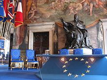 Hall and conference venue where the Treaties of Rome were signed in 1957