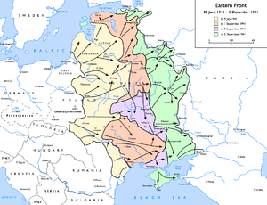 Akselisto itärintamalla: Operaatio Barbarossa 9. heinäkuuta 1941 1. syyskuuta 1941 9. syyskuuta 1941 (operaatiot Kiovan ympäristössä) joulukuun 5. päivään 1941